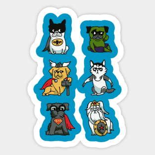 Superhero Puppies Sticker